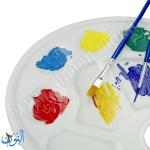 صحن مزج الوان بلاستيك صغير 10 عيون