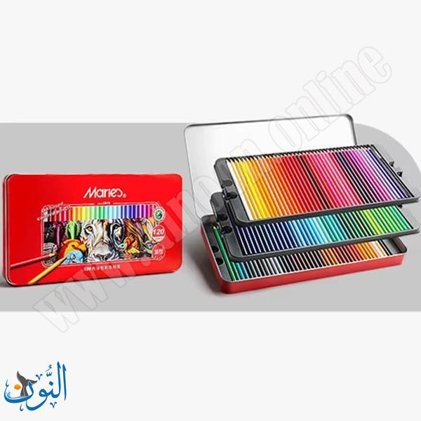طقم الوان خشب احترافية في علبة معدنية للرسم التفصيلي ماريس