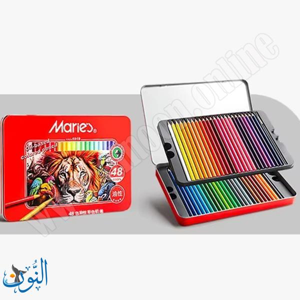 طقم الوان خشب احترافية في علبة معدنية للرسم التفصيلي ماريس