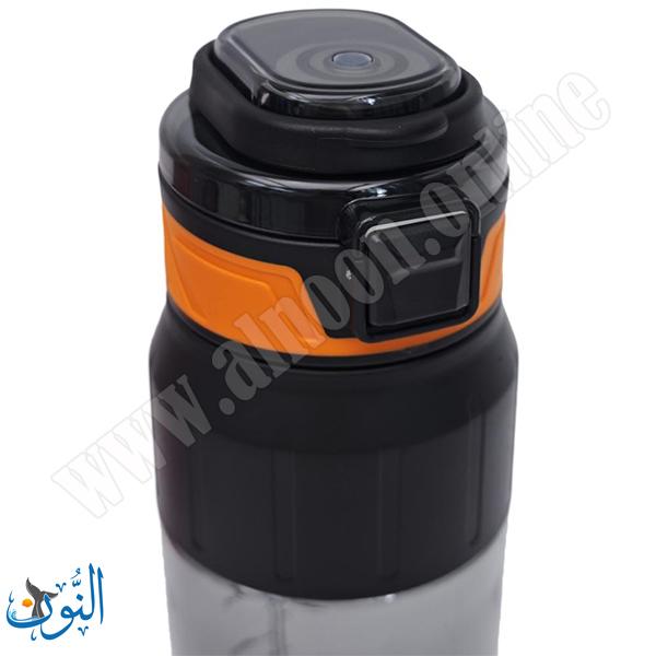 مطرة بلاستيك رياضية اسود شفاف 1 لتر