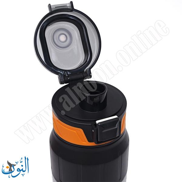 مطرة بلاستيك رياضية اسود شفاف 1 لتر