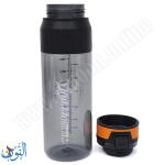 مطرة بلاستيك رياضية اسود شفاف 1 لتر