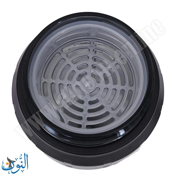 مطرة بلاستيك رياضية اسود شفاف 1 لتر