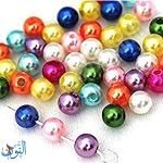 خرز بلاستيك لميع دائري 8 ملم 5 غم