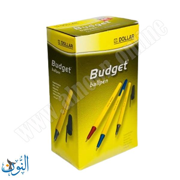 علبة 50 قلم حبر جاف احمر DOLLAR Budget