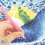 لوحة ماسية مع اطار خشبي قياس 40×50سم