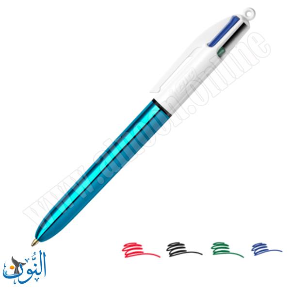 قلم حبر جاف 4 لون BIC SHINE