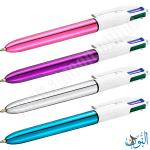 قلم حبر جاف 4 لون BIC SHINE