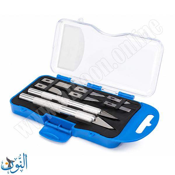 طقم مشارط تفريغ 10 قطع في علبة