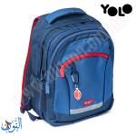 حقيبة مدرسية 2 في 1  كحلي و احمر YOLO