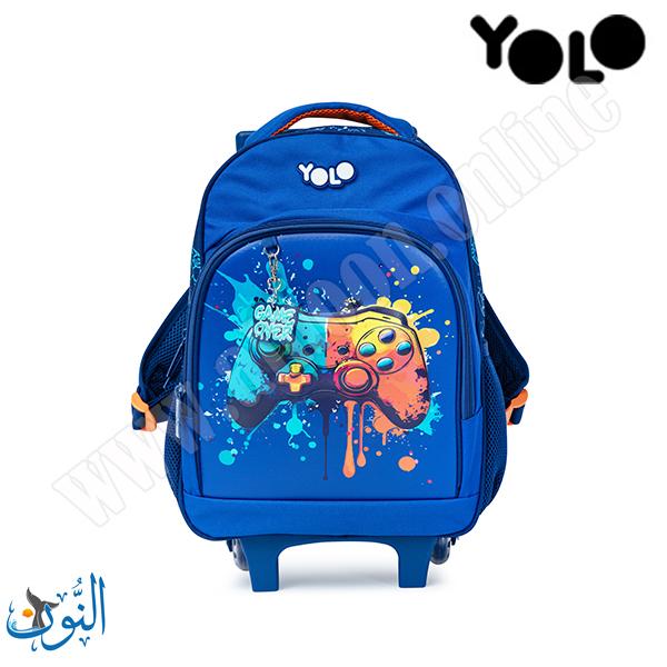 حقيبة تمهيدي مع عجلات YOLO Trolly GAME OVER