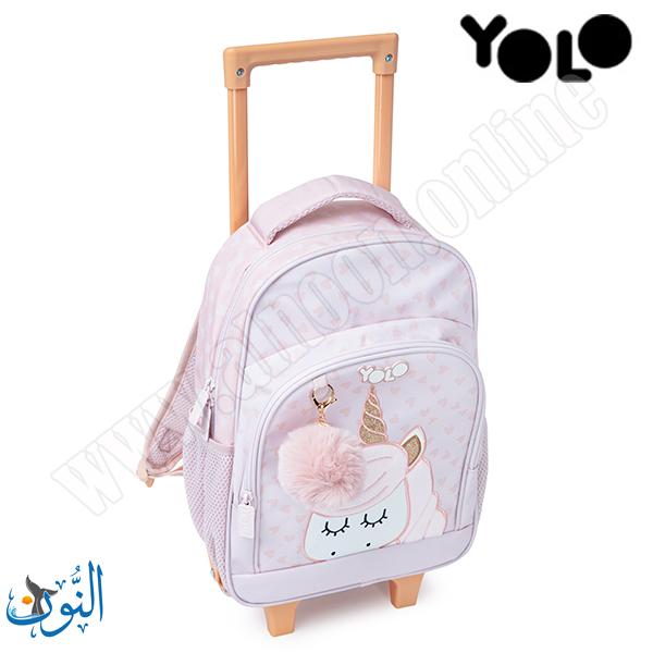 حقيبة تمهيدي مع عجلات وحيد القرن  YOLO Trolly
