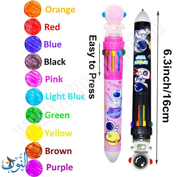 قلم حبر 10 لون رائد فضاء