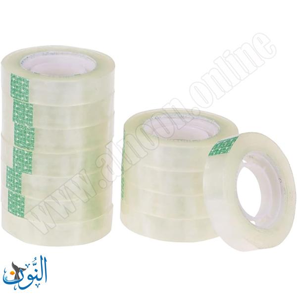 شريط لاصق شفاف 12 ملم × 27 متر (بكرة صغيرة)