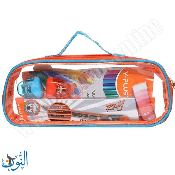 طقم مقلمة مع قرطاسية 8 قطع Y.PLUS+