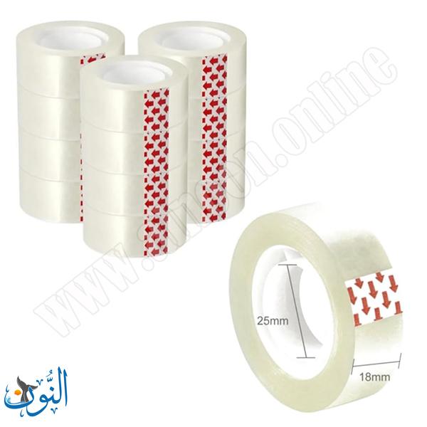 شريط لاصق شفاف 18 ملم × 27 متر (بكرة صغيرة)