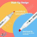 أقلام تحديد كحولي مزدوجة الرأس احترافية مع علبة قوية ماريس