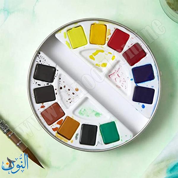 الوان مائية أقراص علبة دائرية 12 لون pebeo Acuarela