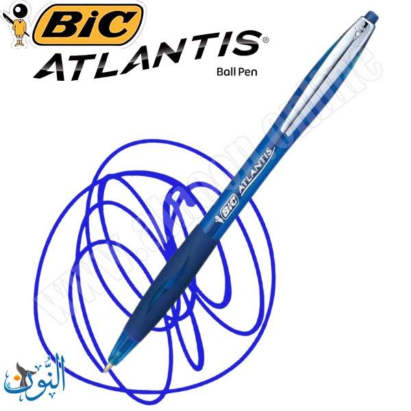 قلم حبر جاف ازرق  1.0 BIC Atlantis Soft