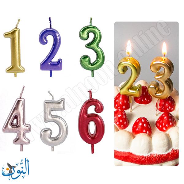 شمع شكل أرقام