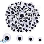 عيون دمى متحركة ابيض و اسود  100 قطعة