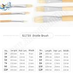 طقم 6 فراشي رسم بشعيرات صناعية متعددة الاستخدام ماريس