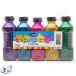 طقم الوان غواش لزج هلامي مع لمعة 5 لون×140غم اوميغا