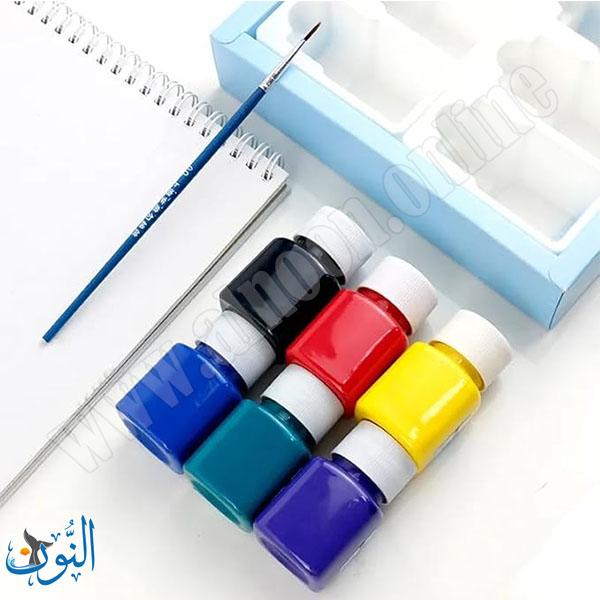 طقم الوان زجاج شفاف 30 مل ماريس