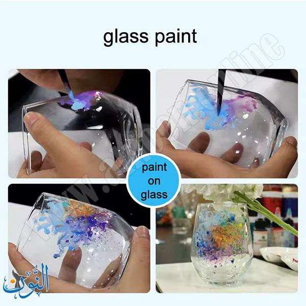 طقم الوان زجاج شفاف 30 مل ماريس