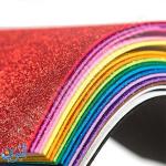 ورق اسفنجي لامع و لاصق ذاتي مجموعة 10 ورقات قياس A4