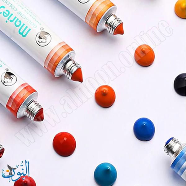 طقم الوان غواش مركّز بتغطية مطفية 12مل ماريس