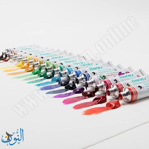 طقم الوان غواش مركّز بتغطية مطفية 12مل ماريس