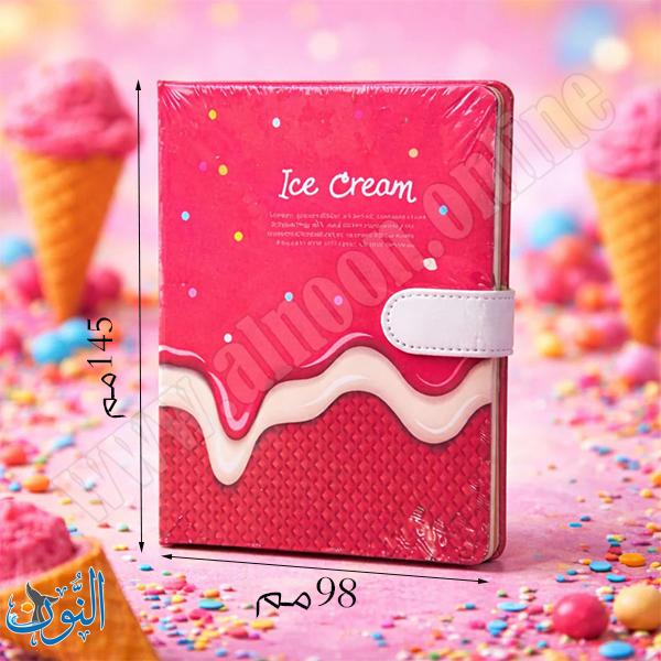 دفتر ملاحظات A6 مغناطيسي – تصميم مثلجات