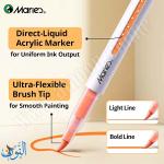 طقم اقلام اكريليك ماريس سائل برأس ريشة