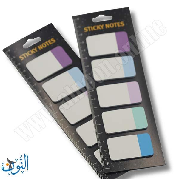 ورق ملاحظات لاصق 5 لون مع مسطرة  Merry stick