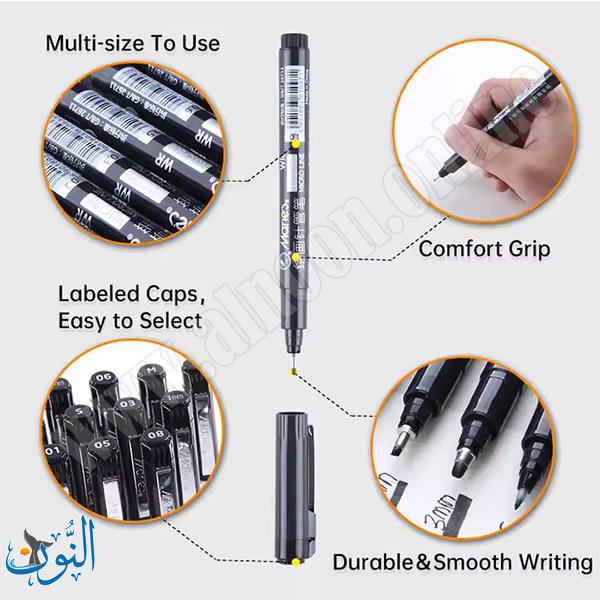 قلم تحديد إبرة أسود للتخطيط والخط العربي ماريس