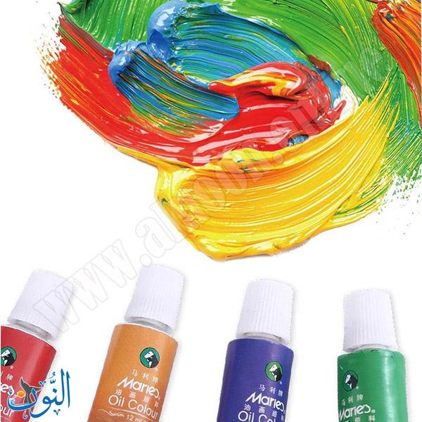 طقم الوان زيتية 12 مل تركيبة عالية الأداء ماريس