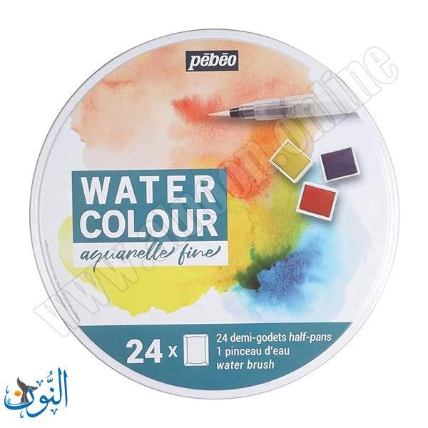 الوان مائية أقراص علبة دائرية 24 لون pebeo Acuarela