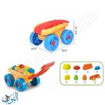 عربة مكعبات بناء 22 قطعة