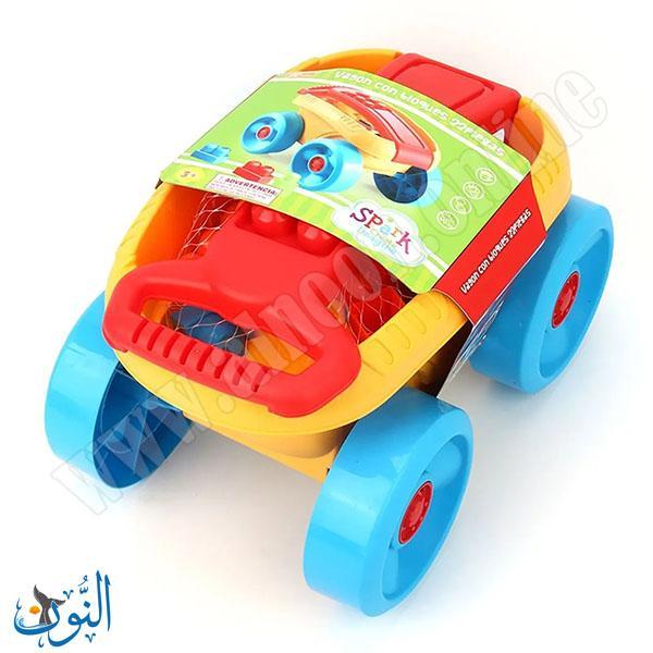 عربة مكعبات بناء 22 قطعة