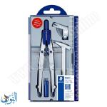 فرجار مدرسي معدني مع ملحقات في علبة صلبة  STAEDTLER  Noris 550 02