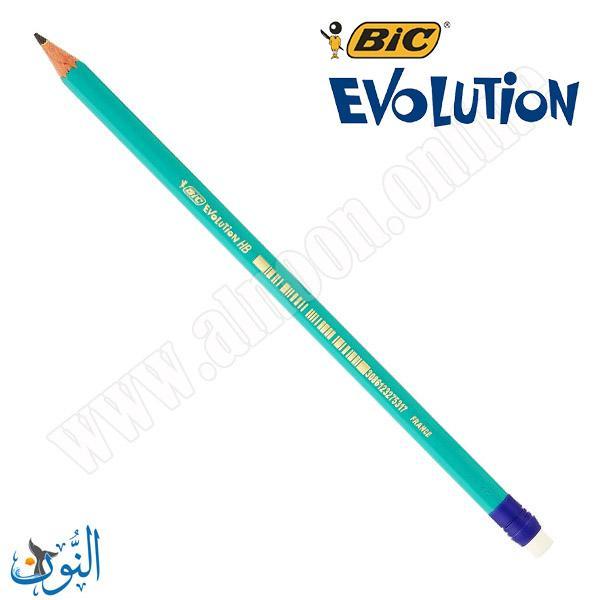 12 قلم رصاص مع ممحاة BIC Evolution