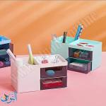 مقلمة مكتب بلاستيك مع جوارير