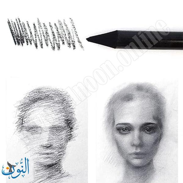 قلم فحم فني غير خشبي علبة 24 قلم للرسم والتظليل ماريس  Soft