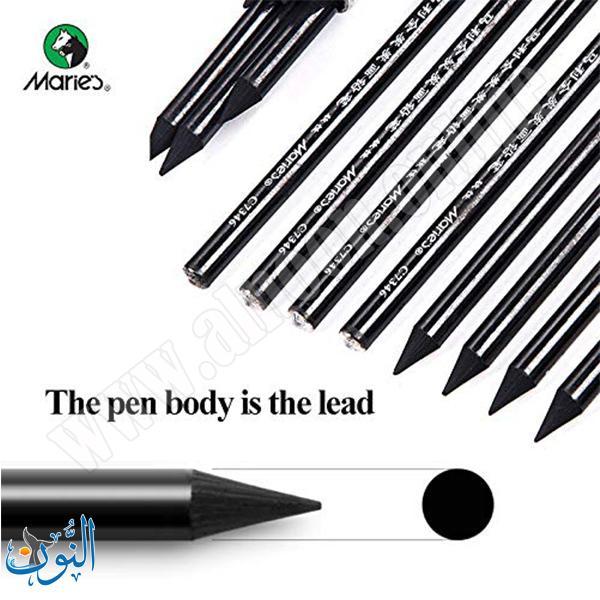 قلم فحم فني غير خشبي علبة 24 قلم للرسم والتظليل ماريس  Soft