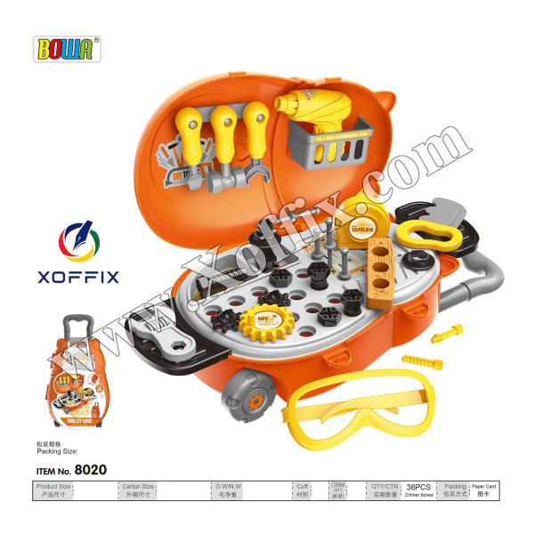 حقيبة الدب الذكي للأدوات – عربة تصليح للأطفال 29 قطعة  BOWA