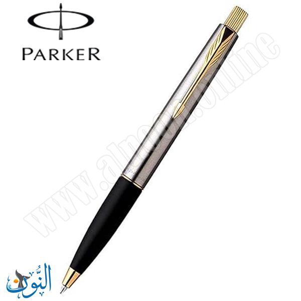 قلم حبر جاف علاقة ذهبية  PARKER FRONTIER BLK STEEL