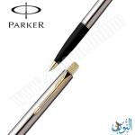 قلم حبر جاف علاقة ذهبية  PARKER FRONTIER BLK STEEL