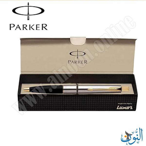 قلم حبر جاف علاقة ذهبية  PARKER FRONTIER BLK STEEL