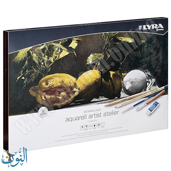الوان خشب مائي في حقيبة خشبية  LYRA Rembrandt Aquarell